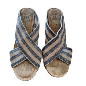 Lucky Brand Size 8M, Miller 2 American Blue & Natural Elastic Crossover Cork